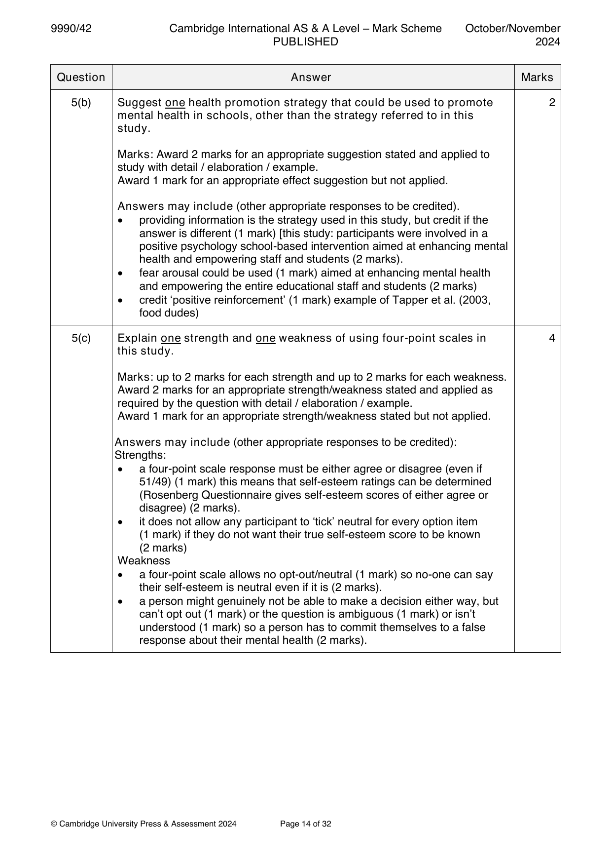 9990-2024-on-42-q05 official mark scheme page