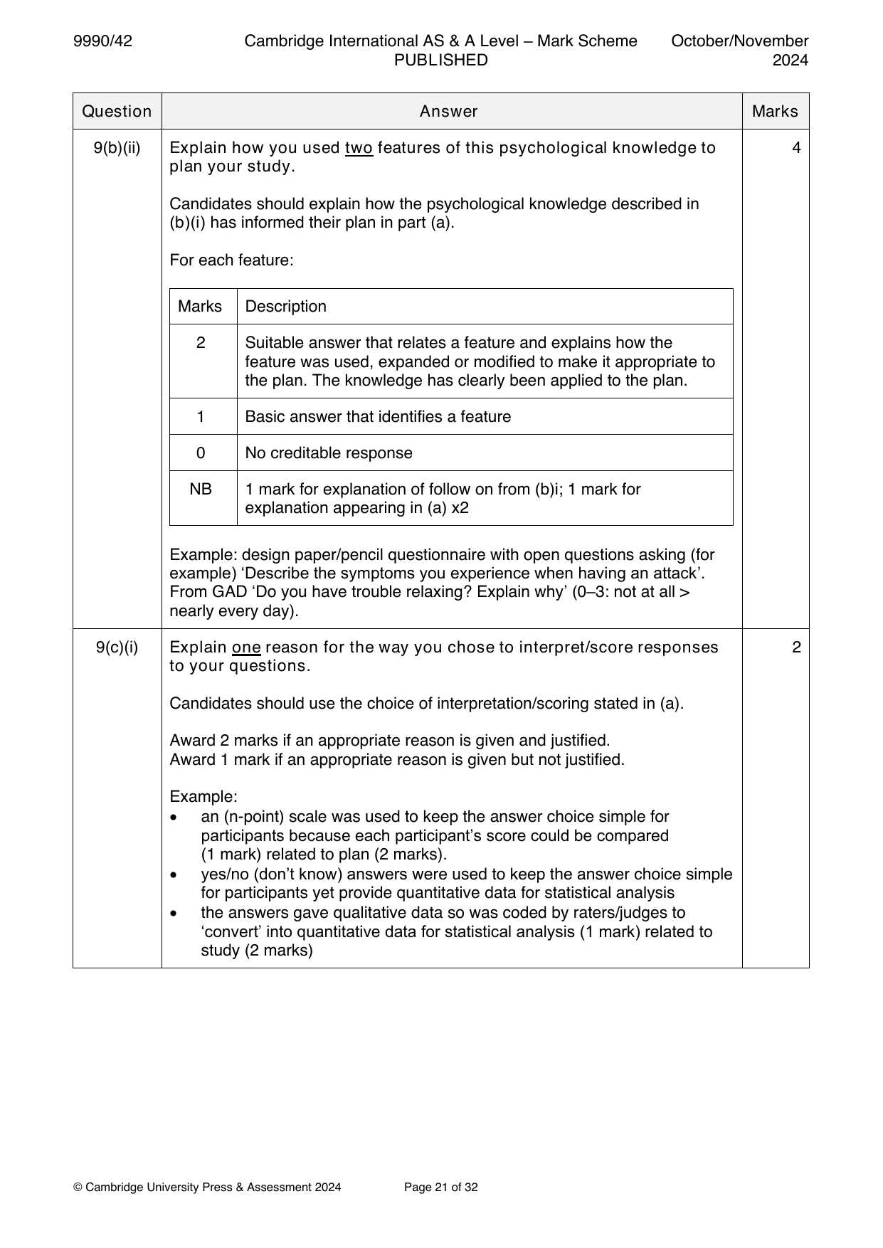9990-2024-on-42-q09 official mark scheme page