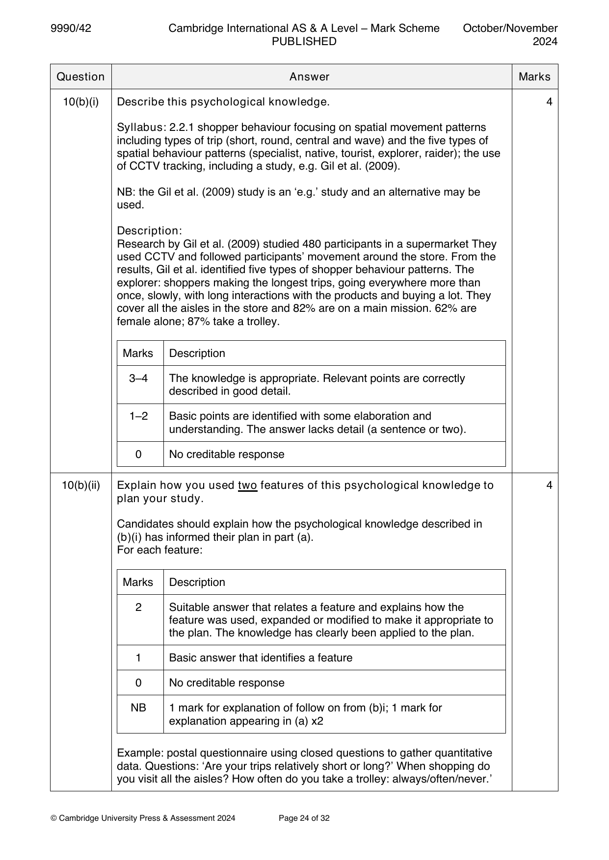 9990-2024-on-42-q10 official mark scheme page