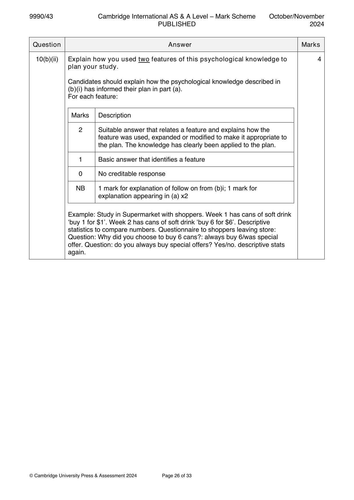 9990-2024-on-43-q10 official mark scheme page