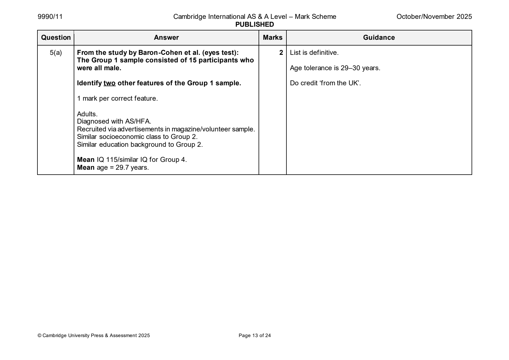 9990-2025-on-11-q05 official mark scheme page