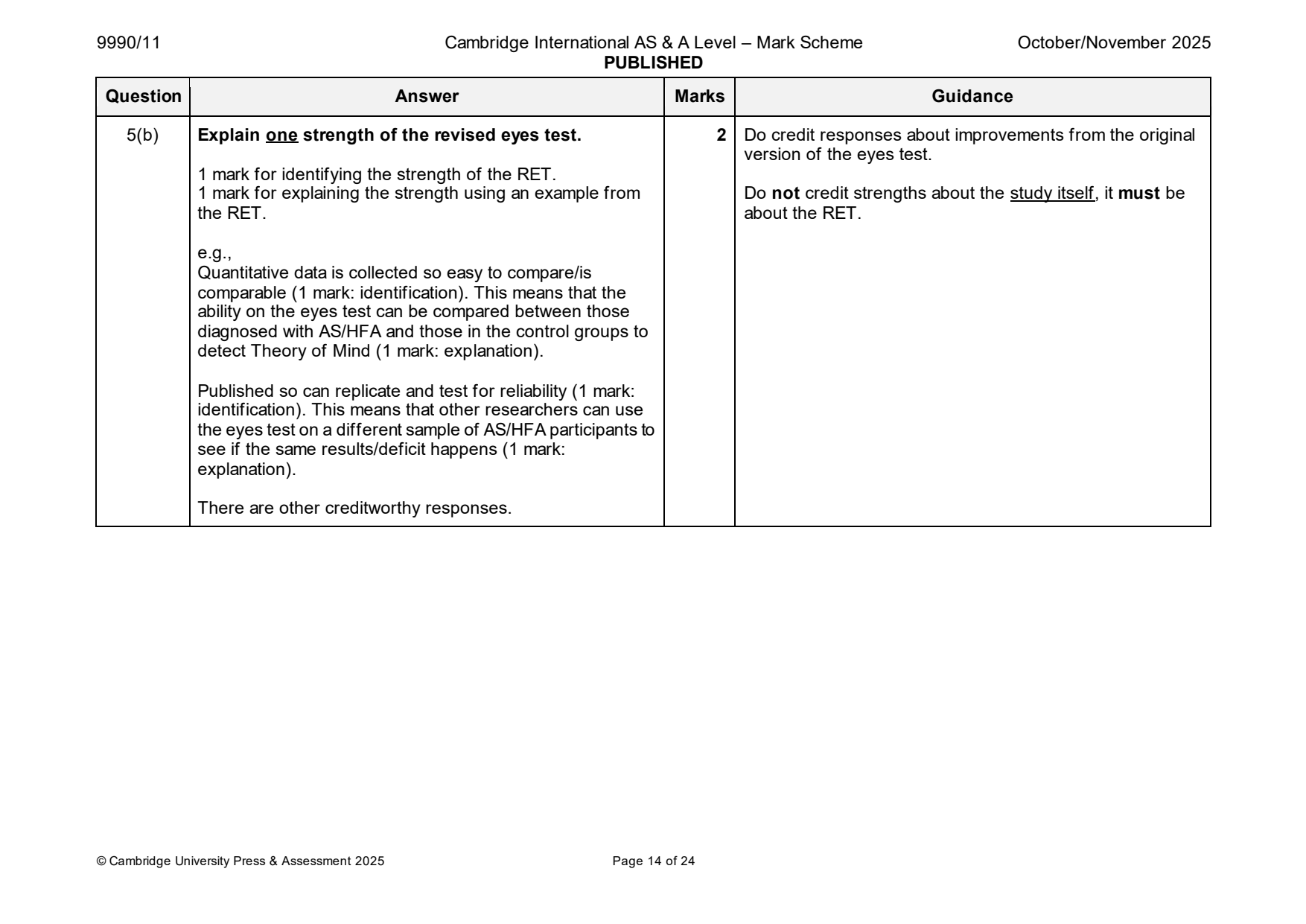 9990-2025-on-11-q05 official mark scheme page