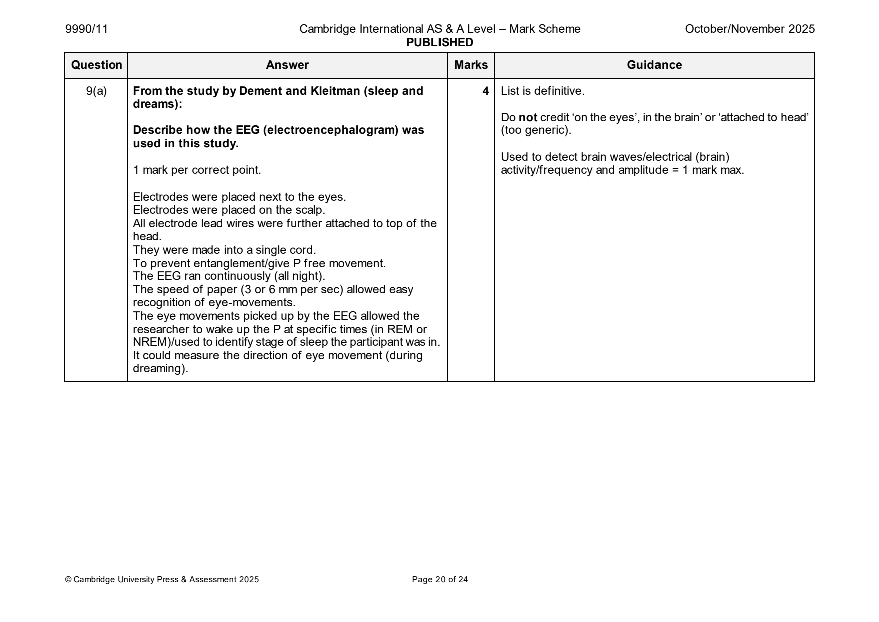 9990-2025-on-11-q09 official mark scheme page