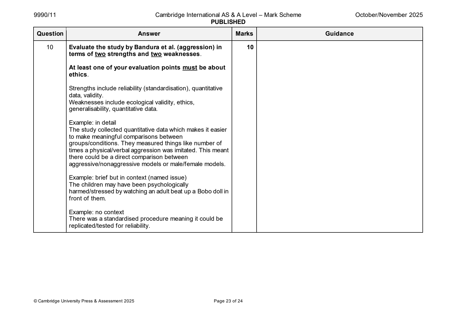 9990-2025-on-11-q10 official mark scheme page