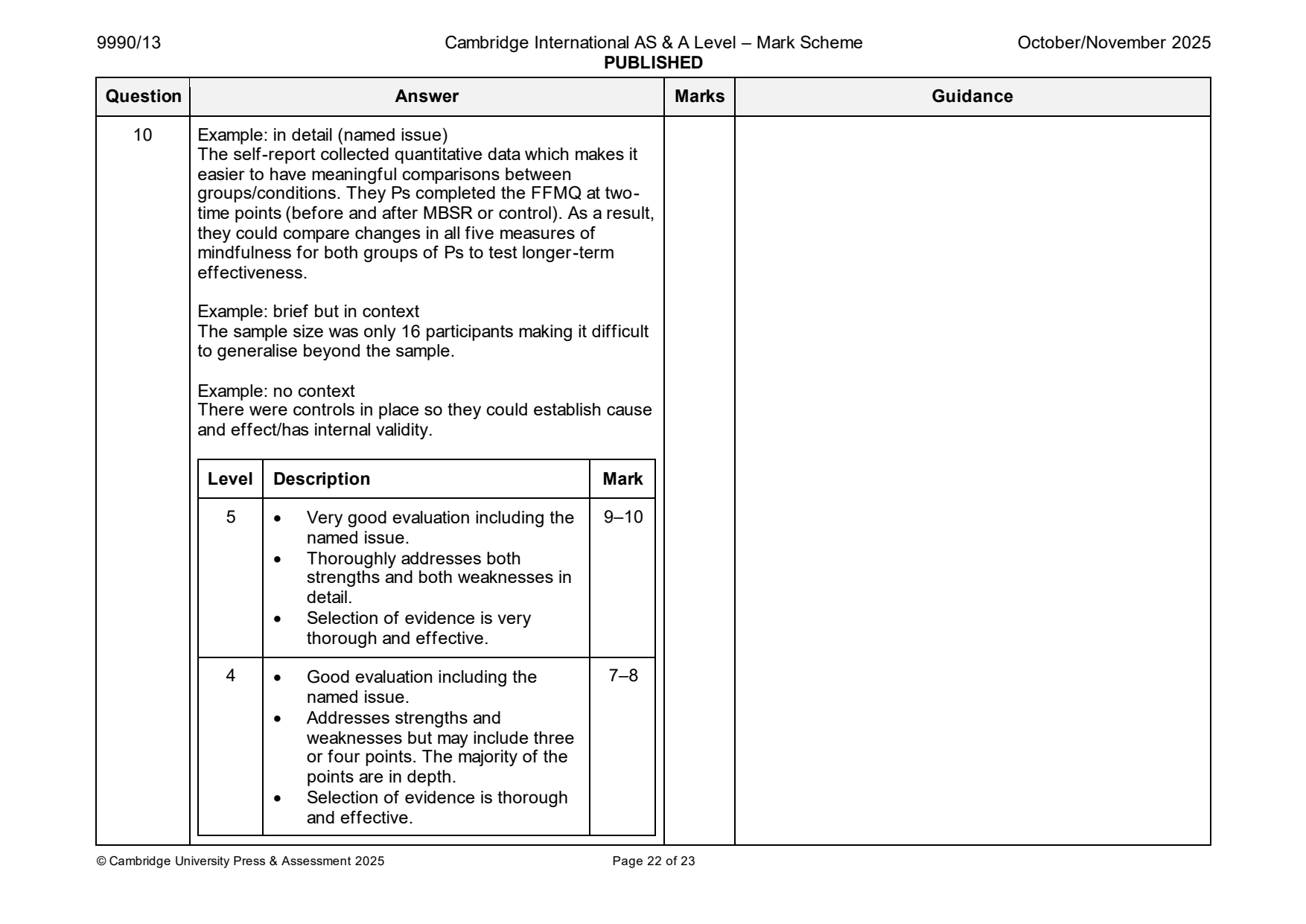 9990-2025-on-13-q10 official mark scheme page