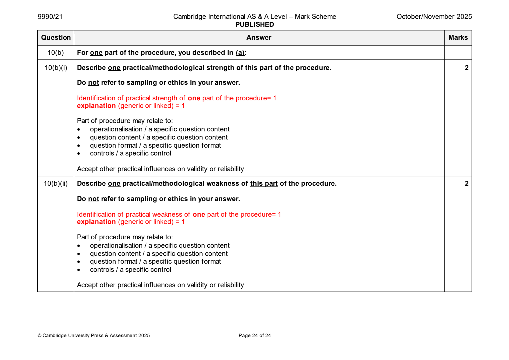 9990-2025-on-21-q10 official mark scheme page