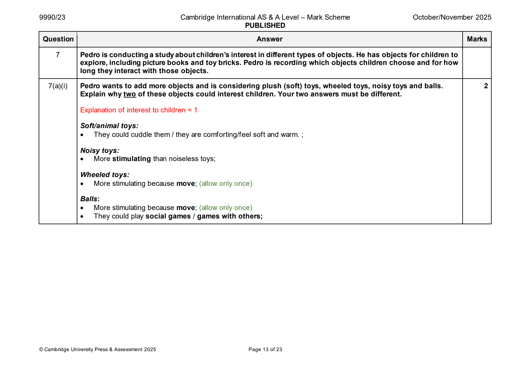 9990-2025-on-23-q07 official mark scheme page