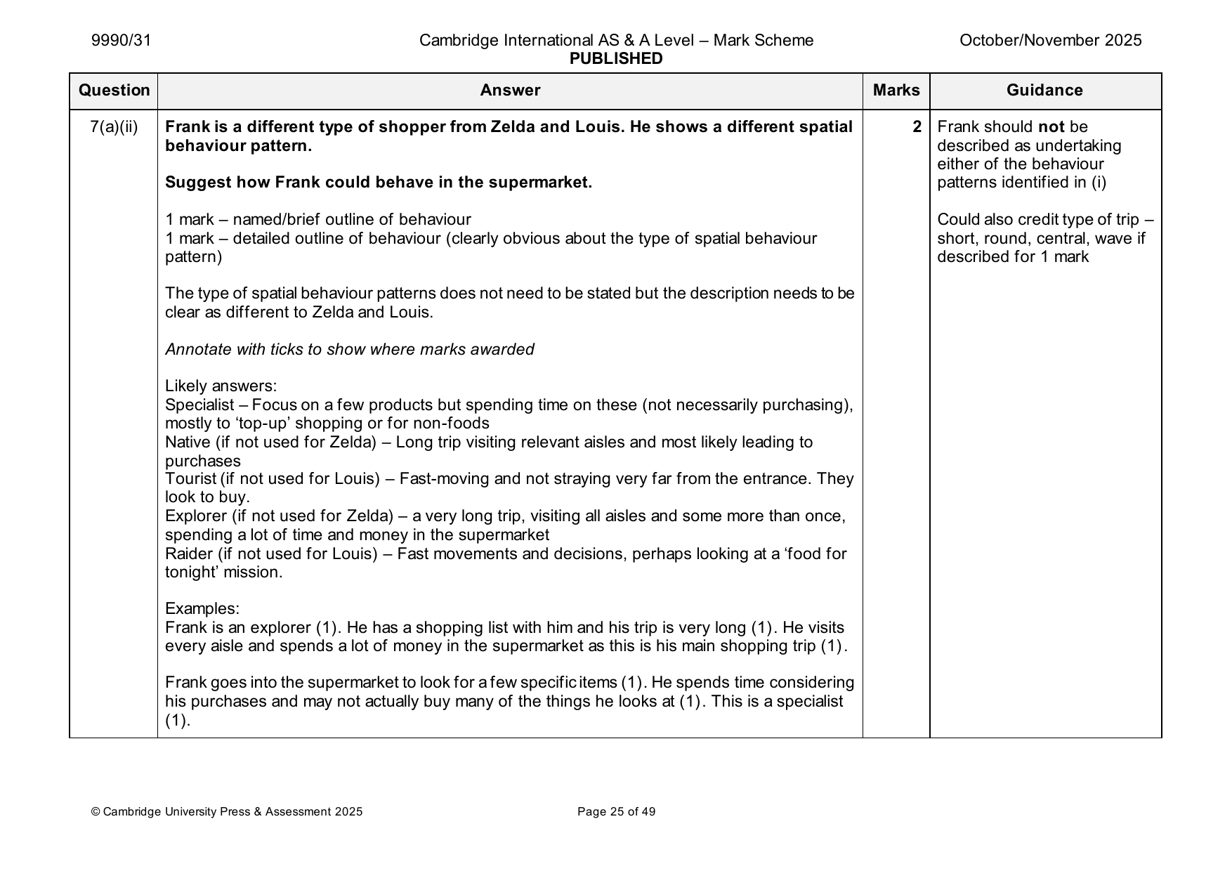 9990-2025-on-31-q07 official mark scheme page