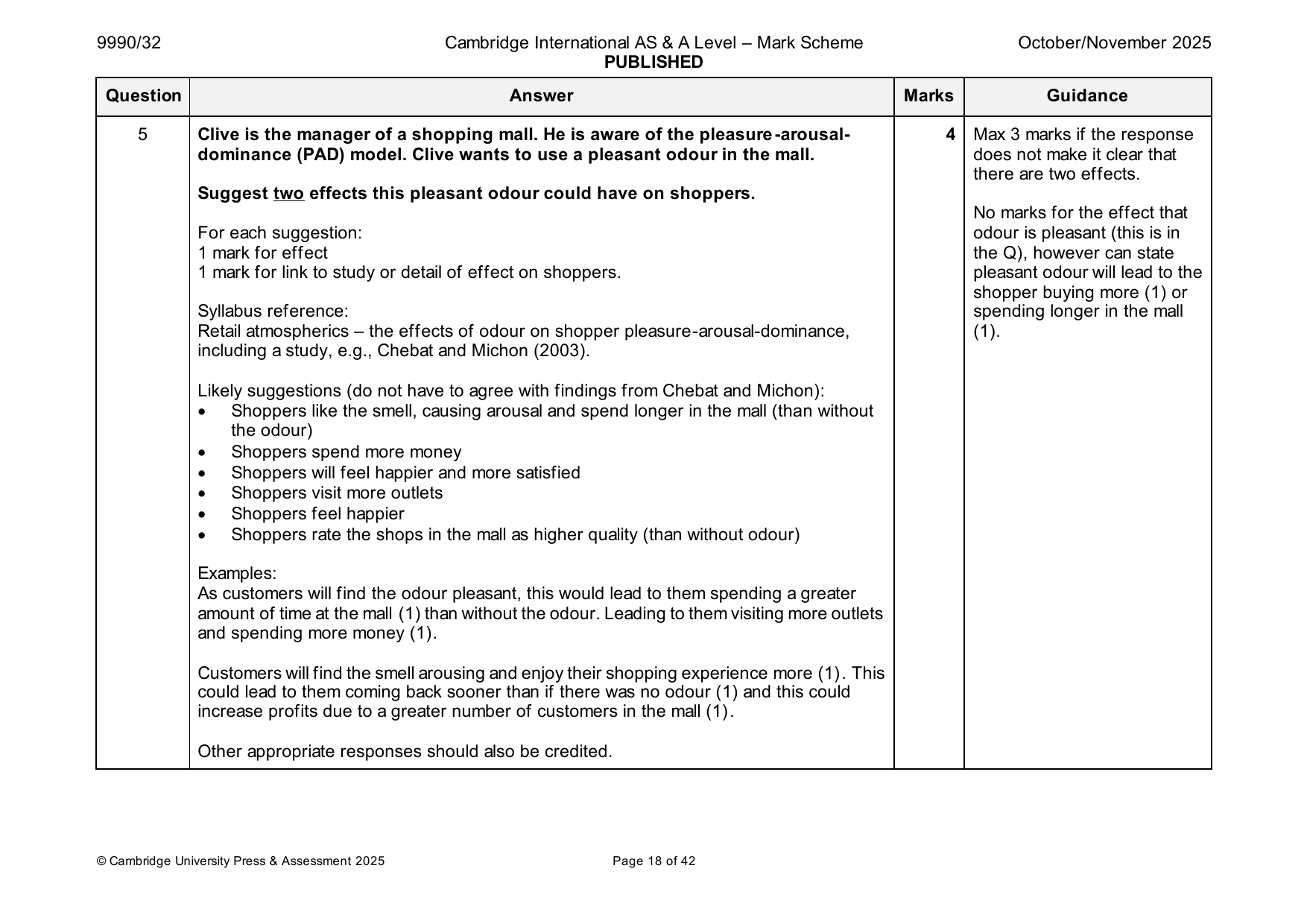 9990-2025-on-32-q05 official mark scheme page