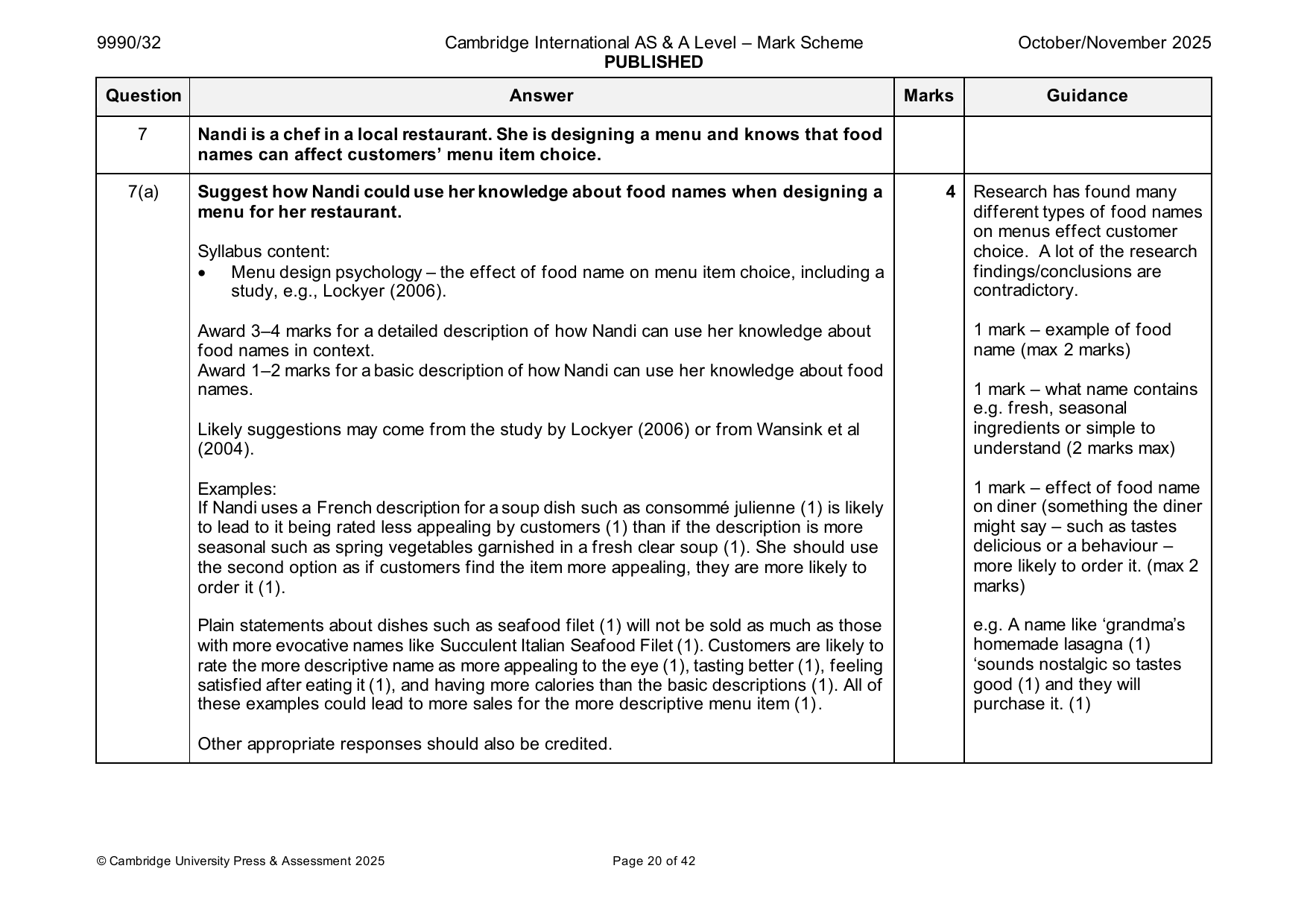 9990-2025-on-32-q07 official mark scheme page