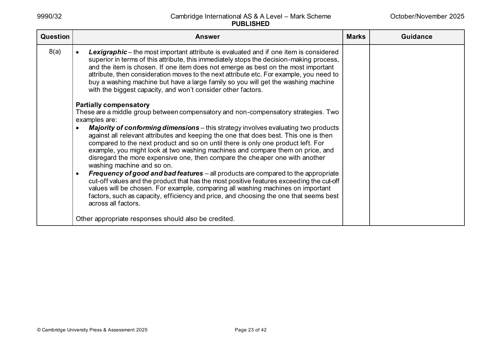 9990-2025-on-32-q08 official mark scheme page