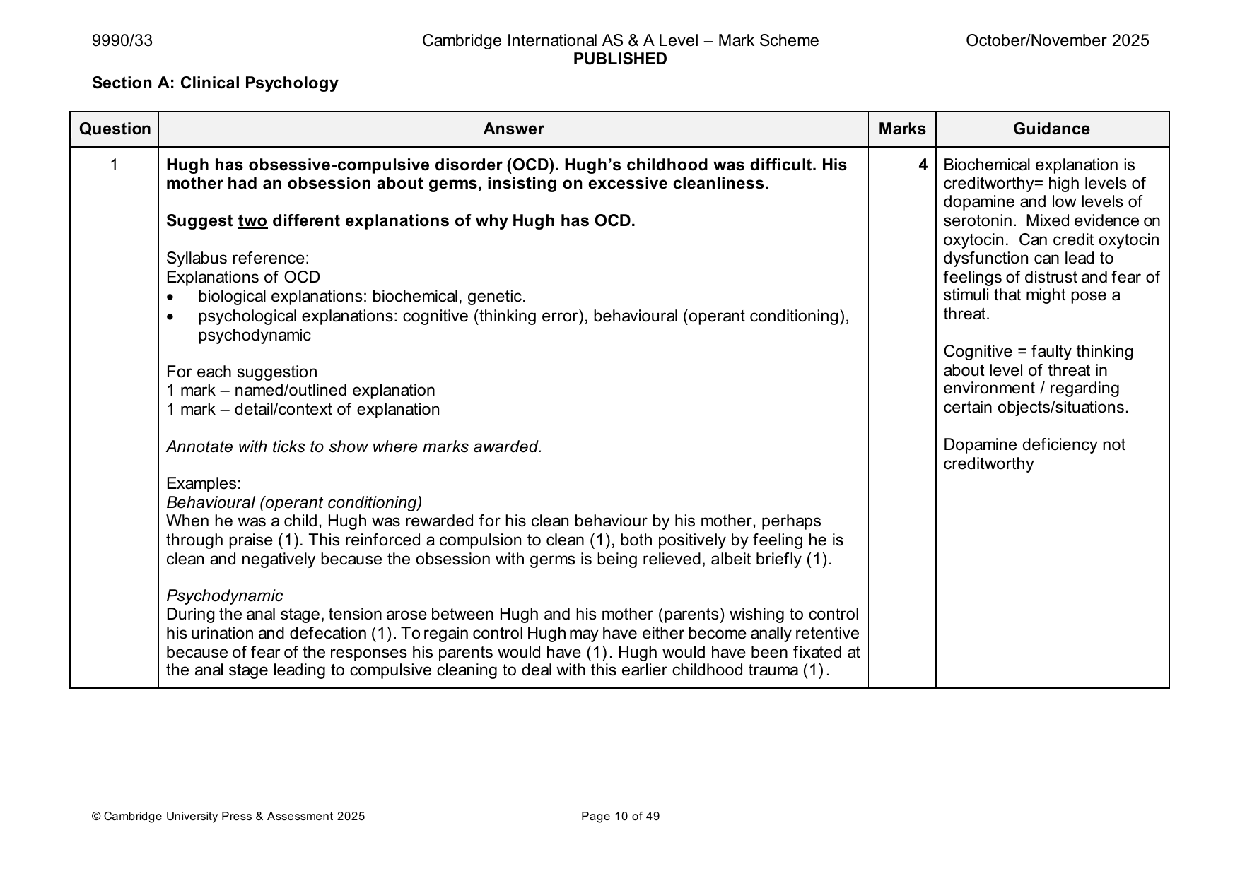 9990-2025-on-33-q01 official mark scheme page