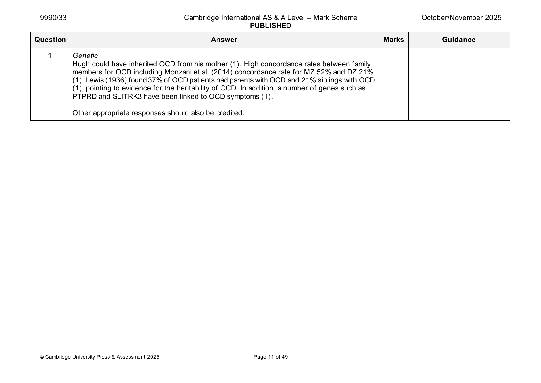 9990-2025-on-33-q01 official mark scheme page