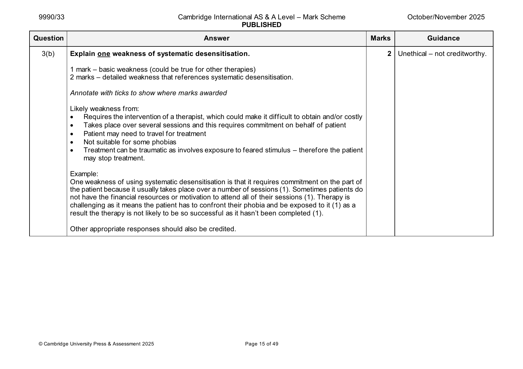 9990-2025-on-33-q03 official mark scheme page