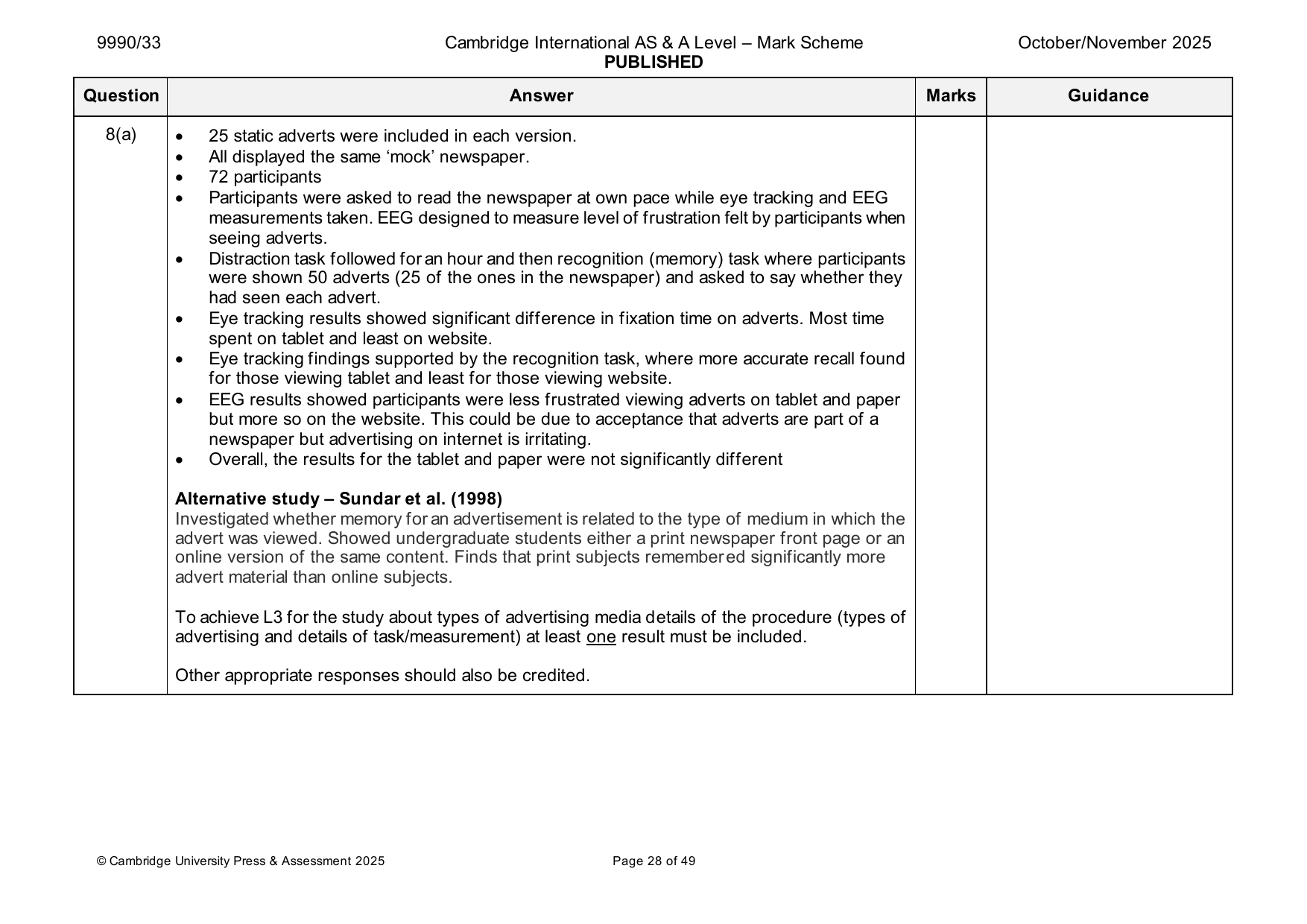 9990-2025-on-33-q08 official mark scheme page