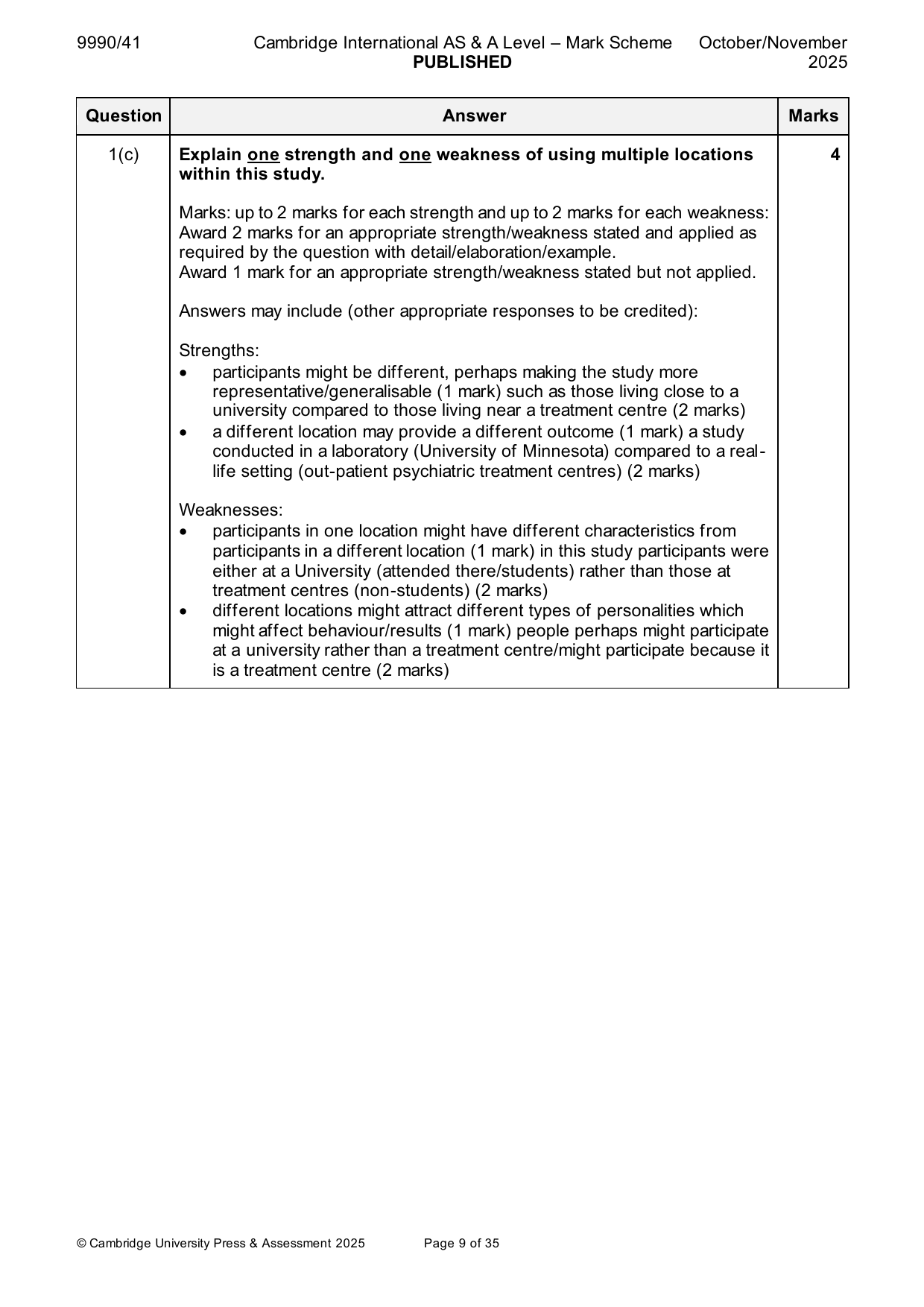 9990-2025-on-41-q01 official mark scheme page