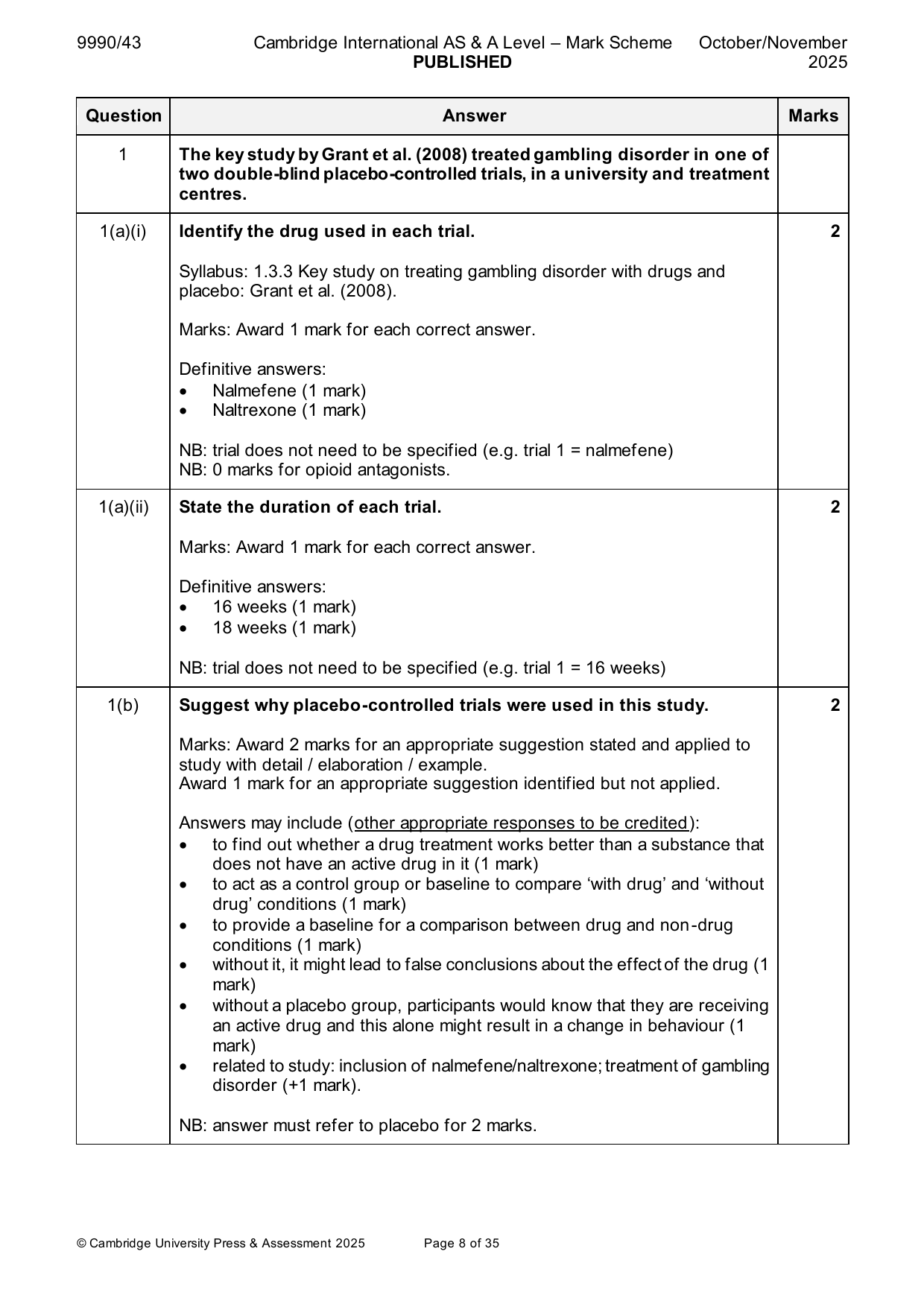 9990-2025-on-43-q01 official mark scheme page