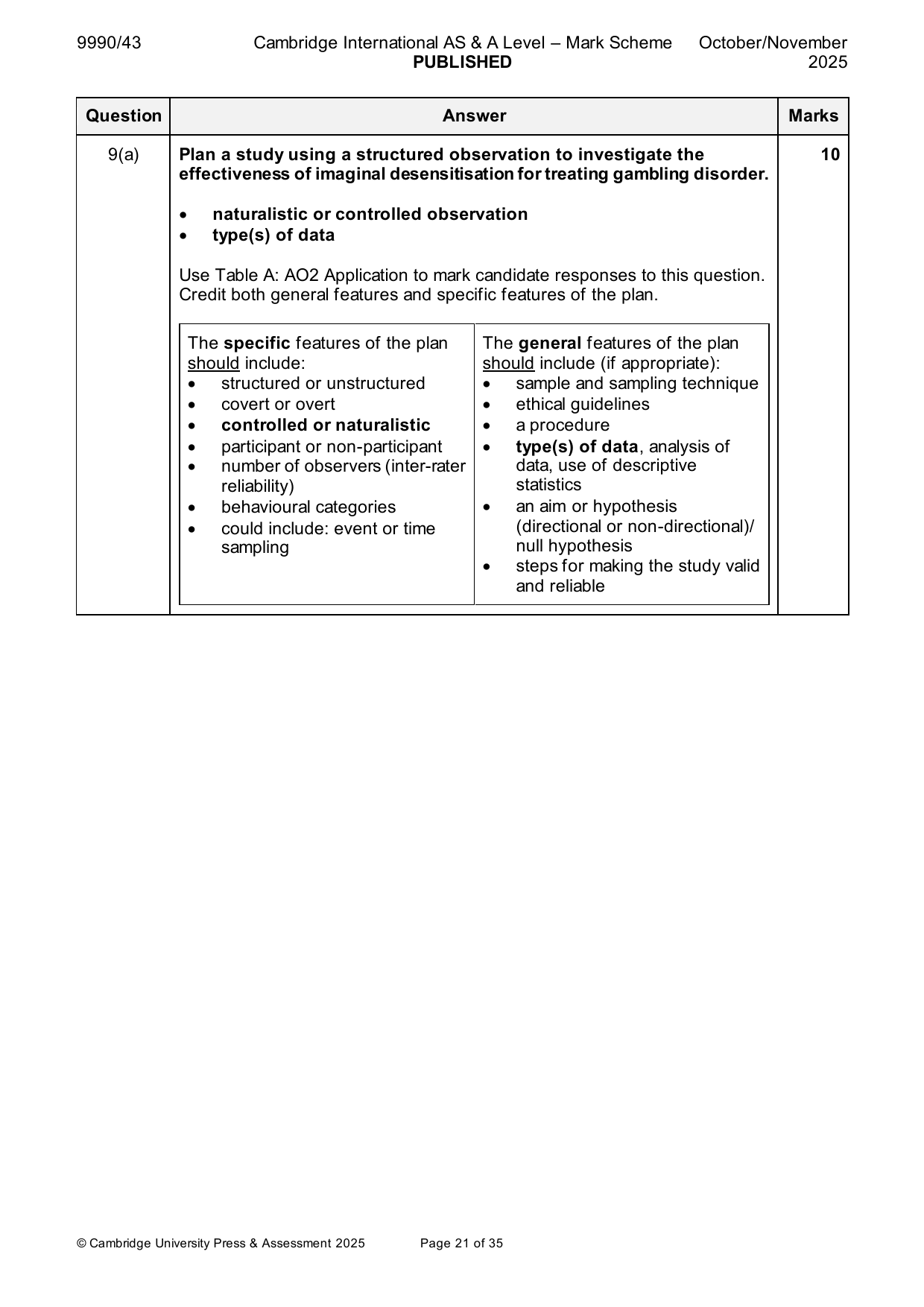 9990-2025-on-43-q09 official mark scheme page